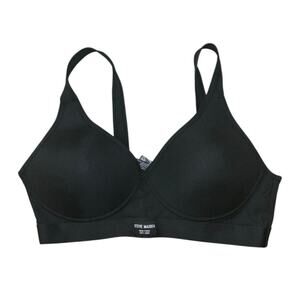 Steve Madden Black Ribbed Pull-On Bra 36C